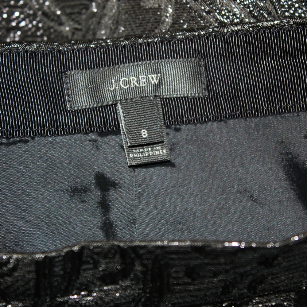 J. Crew Origami Mini Skirt in Metallic Matelasse - Picture 7 of 8
